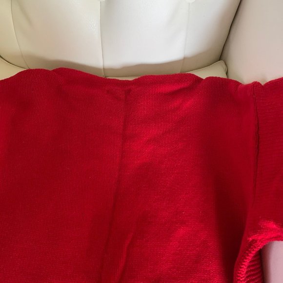 Chaps, Sweater, red, size Large. - Picture 4 of 8